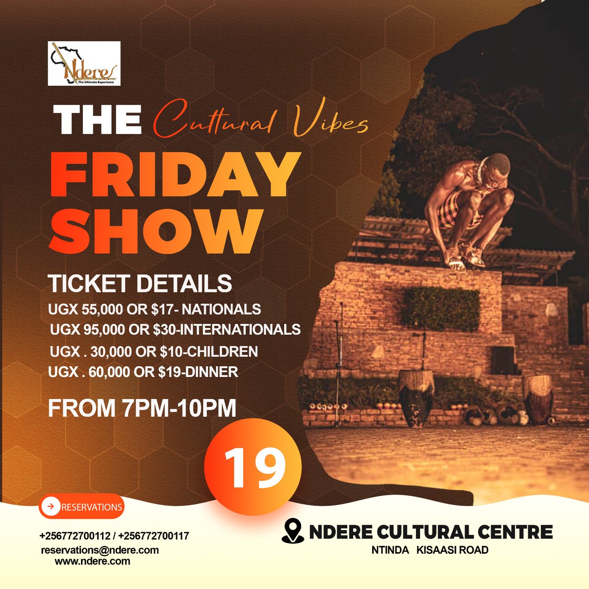 NdereCentreUg's tweet image. Ndere is the place to be this weekend! Come for the beats, stay for the vibes. 🎵✨ #WeekendAtNdere #LiveTheMusic"