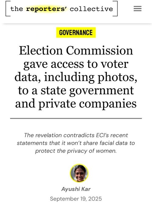 चुनाव आयोग ने तेलंगाना की BRS सरकार और एक प्राइवेट कंपनी को वोटरों का डेटा दिया था, जिसमें वोटरों की तस्वीर और उनका पता शामिल था।

2019 में तेलंगाना की BRS सरकार ने पेंशनर लाइव वेरिफिकेशन सिस्टम लॉन्च किया था, जिसका काम प्राइवेट कंपनी Posidex Technologies Pvt. Ltd. को सौंपा गया।