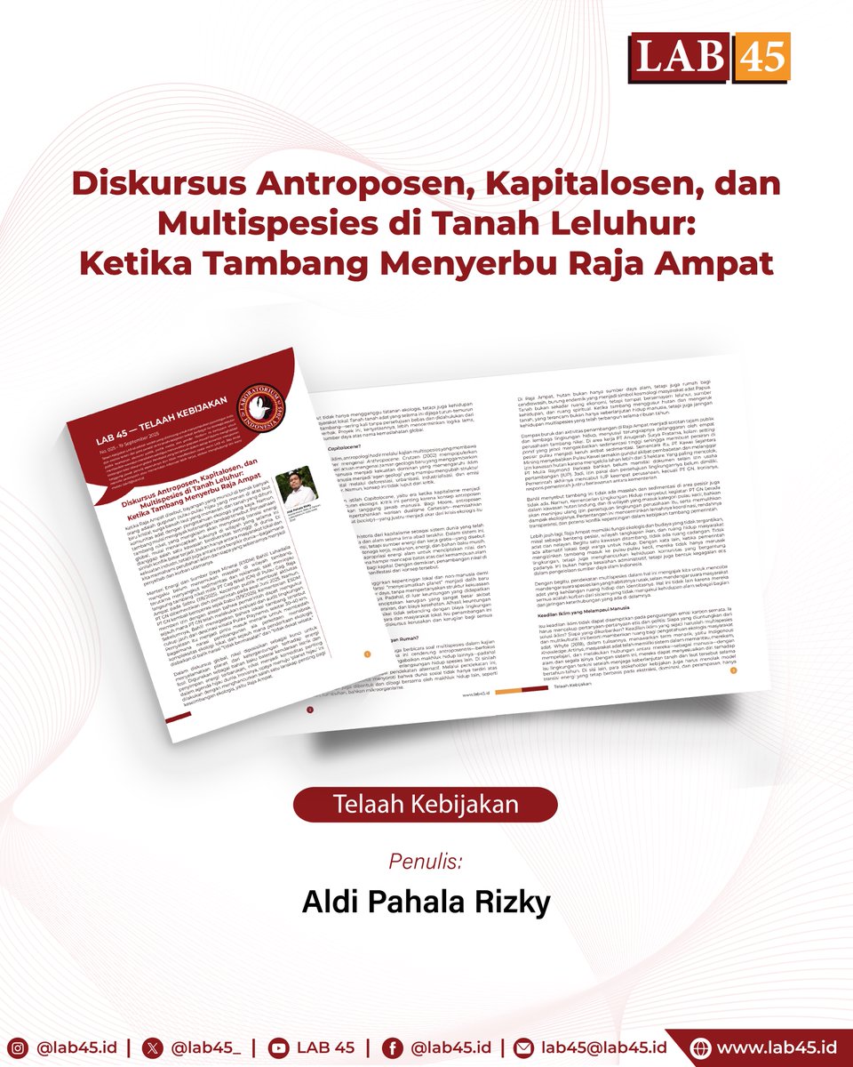 Raja Ampat dikenal sebagai surga biodiversitas dunia, dengan keindahan alam, kekayaan laut, dan kearifan ekologis masyarakat adat yang dijaga turun-temurun. Namun, ketenangan itu kini terusik oleh tambang nikel yang mengatasnamakan transisi energi hijau. Aktivitas pertambangan
