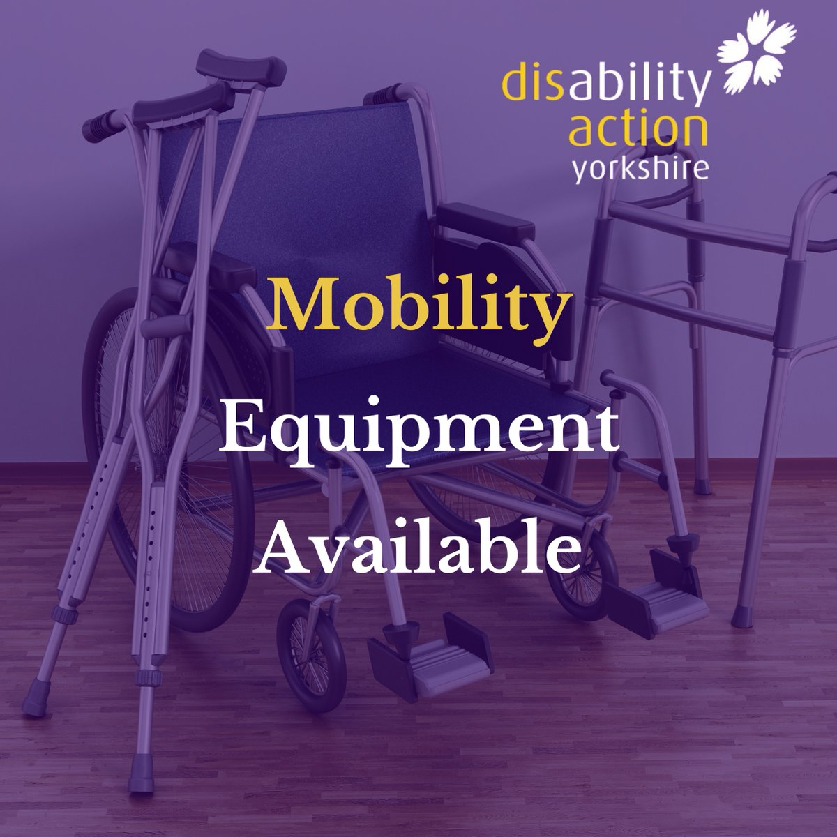 DisabilityActionYork (@disactyorks) on Twitter photo Did you know we offer free, pre-used mobility equipment? ♿️ We have wheelchairs, crutches, & walking frames for loan or to keep. Call us on 01423 855410 or email admin@da-y.org.uk to get the help you need. #DisabilityActionYorkshire #MobilityEquipment #Harrogate Did you know we offer free, pre-used mobility equipment? ♿️ We have wheelchairs, crutches, & walking frames for loan or to keep. Call us on 01423 855410 or email admin@da-y.org.uk to get the help you need. #DisabilityActionYorkshire #MobilityEquipment #Harrogate