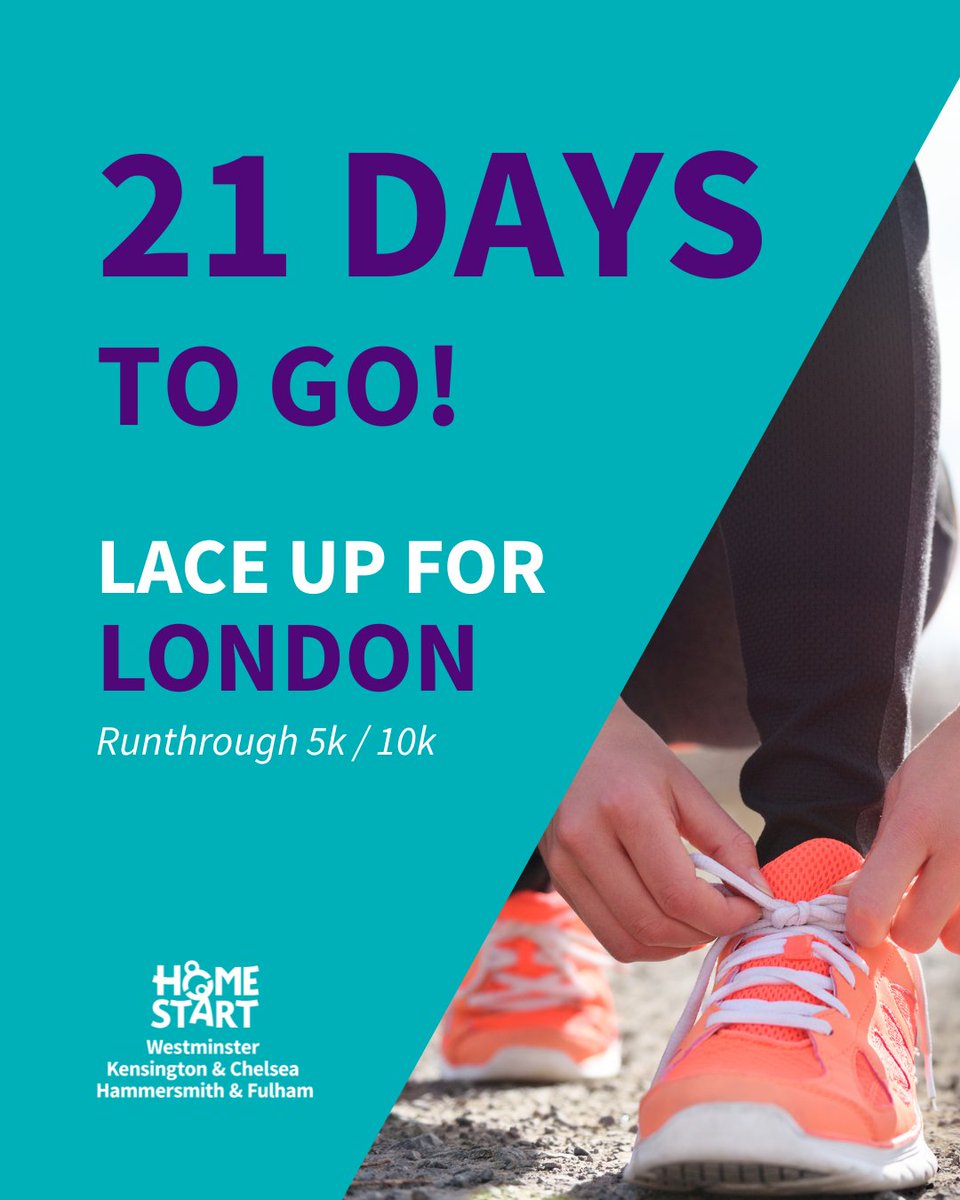 Just 21 days until our big charity run on 11th October! 🏃‍♀️

Every donation makes a real difference to families raising young children. 🤱

Support our journey and help us reach our goal here: localgiving.org/fundraising/Ho…

#charityrun #homestart #familysupport