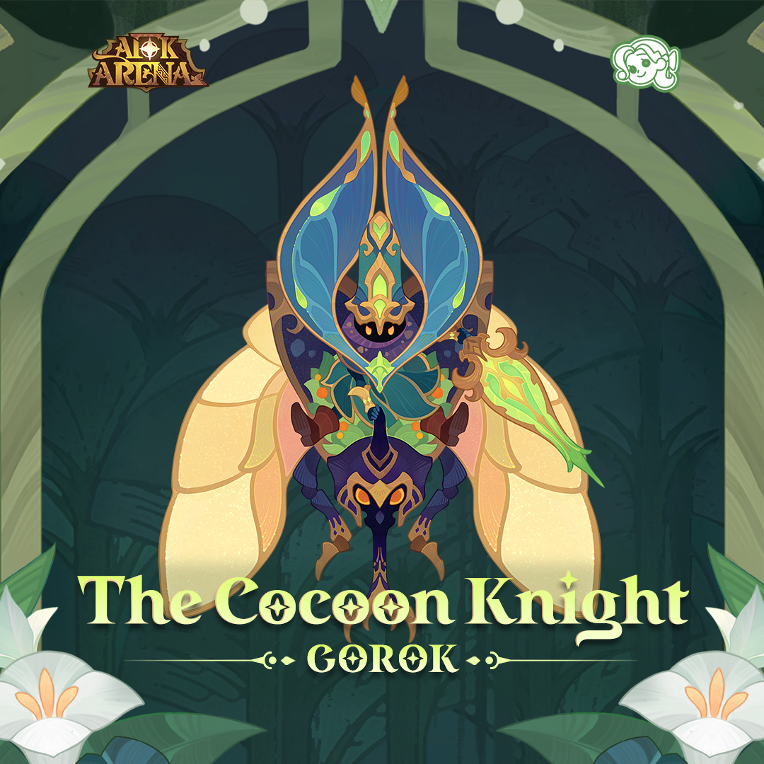 AFK_Arena's tweet photo. Gorok, the Cocoon Knight, marches into Esperia! 🪲
This fierce Wilder warrior fights alongside his mighty Horn Beetle, striking down sworn foes while shielding and healing allies. https://t.co/8NpaZMm29g