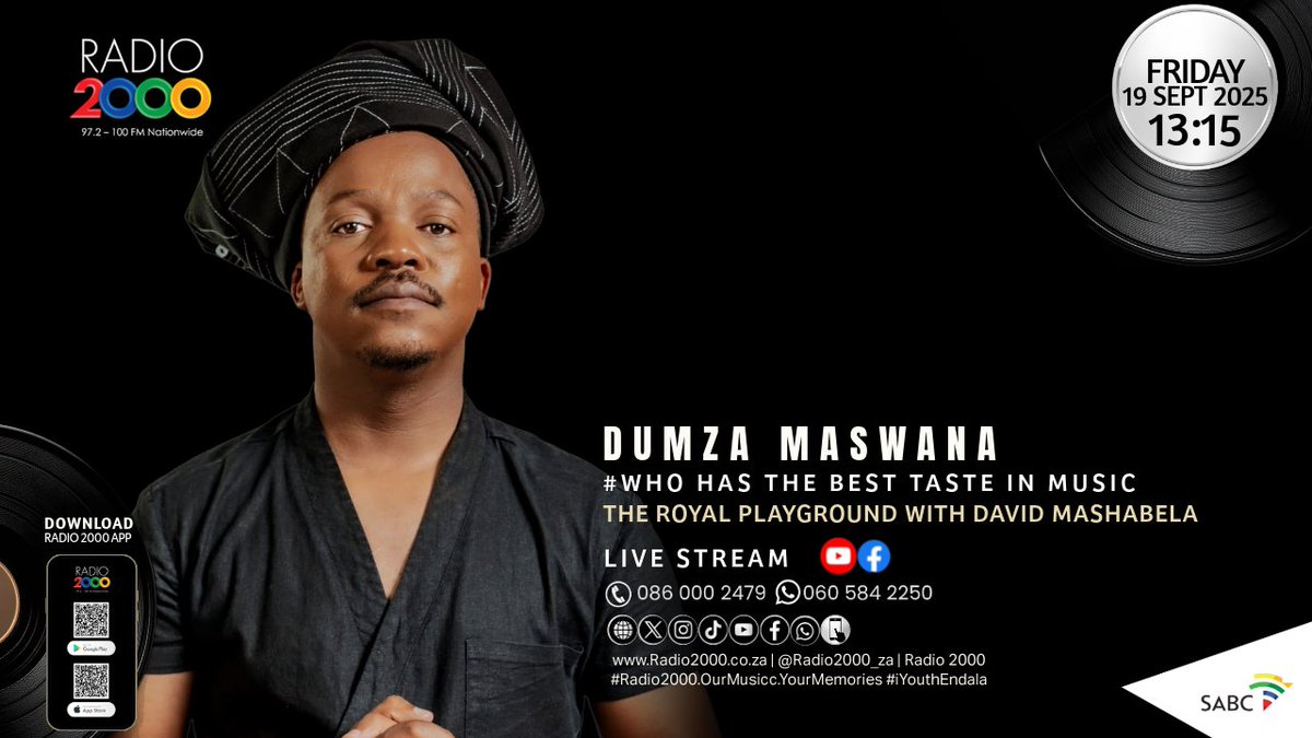 #TheRoyalPlayground #WhoHasTheBestTasteinMusic | Dumza Maswana takes on David Mashabela head-to-head 
🎶 Who do you think has the best taste in music? Your call! 🔥📞0860002479 💬0605842250

Live Stream: youtube.com/live/yKwhGpLU-…

<a href="/DavidMashabela/">King David</a> <a href="/dumzamaswana/">Dumza Maswana</a>