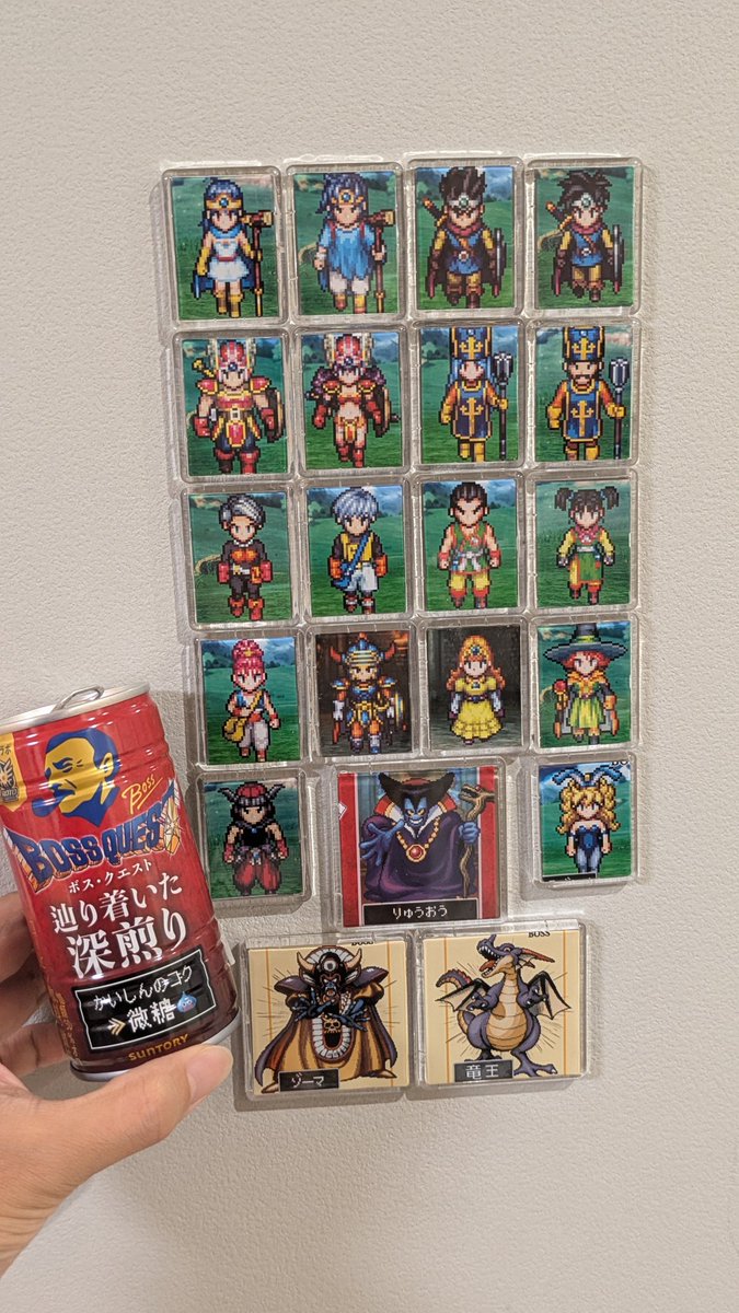 so_itti's tweet image. BOSS缶をマグネット化して並べると壮観✨️

#BOSSQUEST