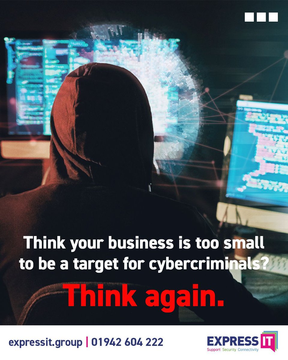 expressitgroup's tweet image. Think your business is too small to be a target? 🛡️ 

 ➡️ 43% of cyber-attacks hit SMEs and most don’t recover. 

Cybersecurity isn’t just an IT problem, it’s a business-critical risk. Book a FREE Health check Today! 

🌐 expressit.group