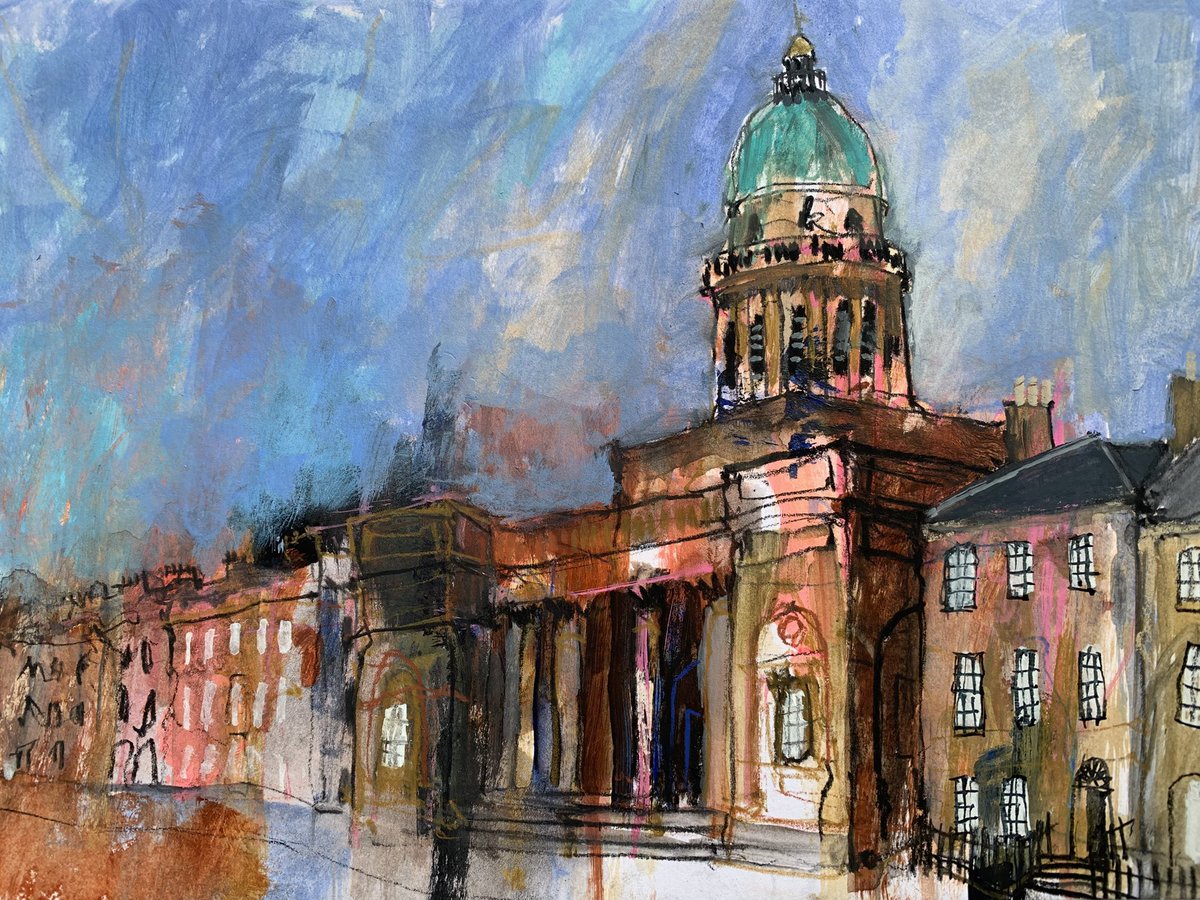 New work: Charlotte Square #Edinburgh mixed media on paper