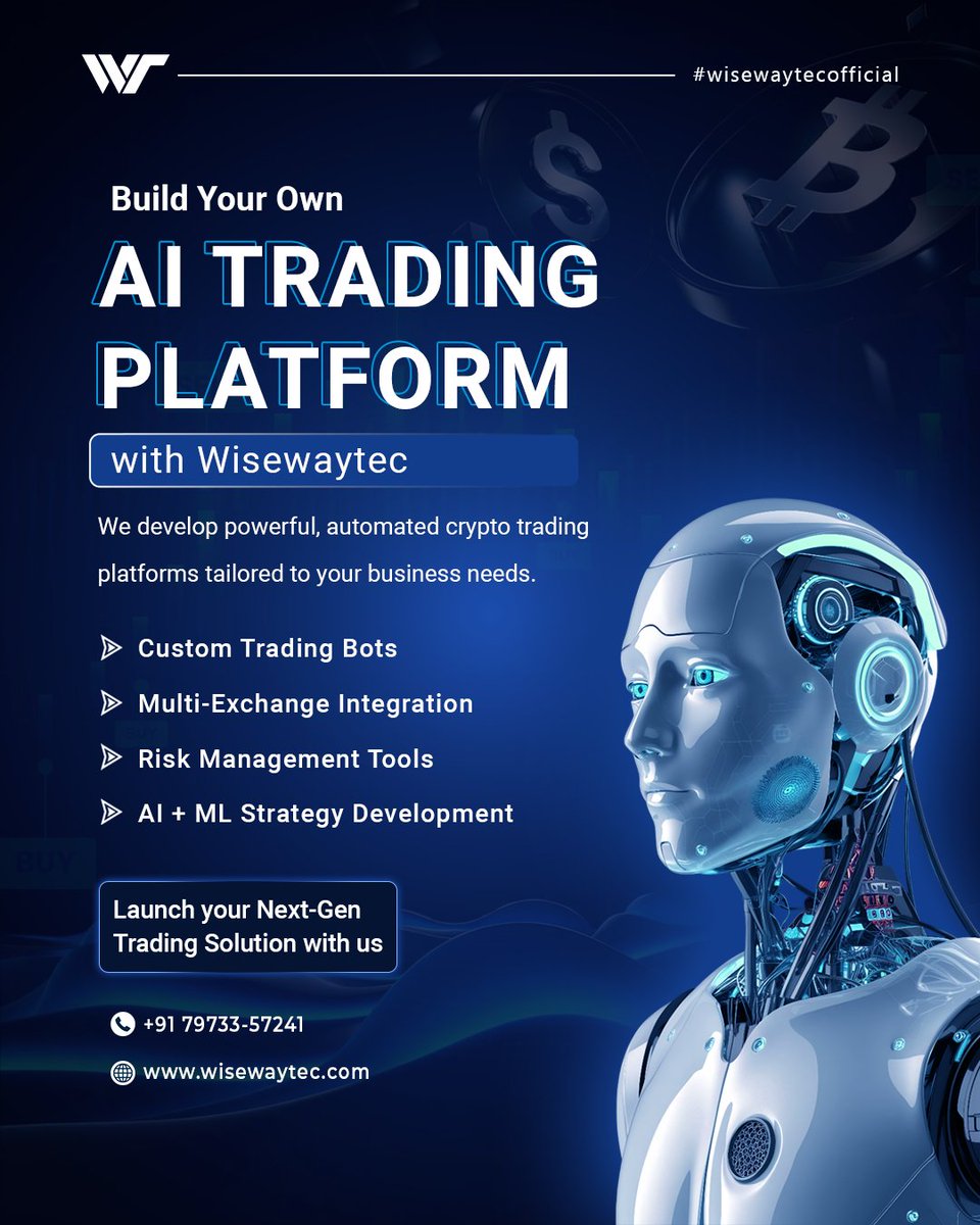 wisewaytec's tweet image. The future of trading is automation + intelligence.
At @Wisewaytec, we design custom AI trading platforms that give your business a competitive edge.
Smarter strategies. Faster execution. Higher efficiency.
Build with us today!
#Crypto #BlockchainDevelopment #Wisewaytec…