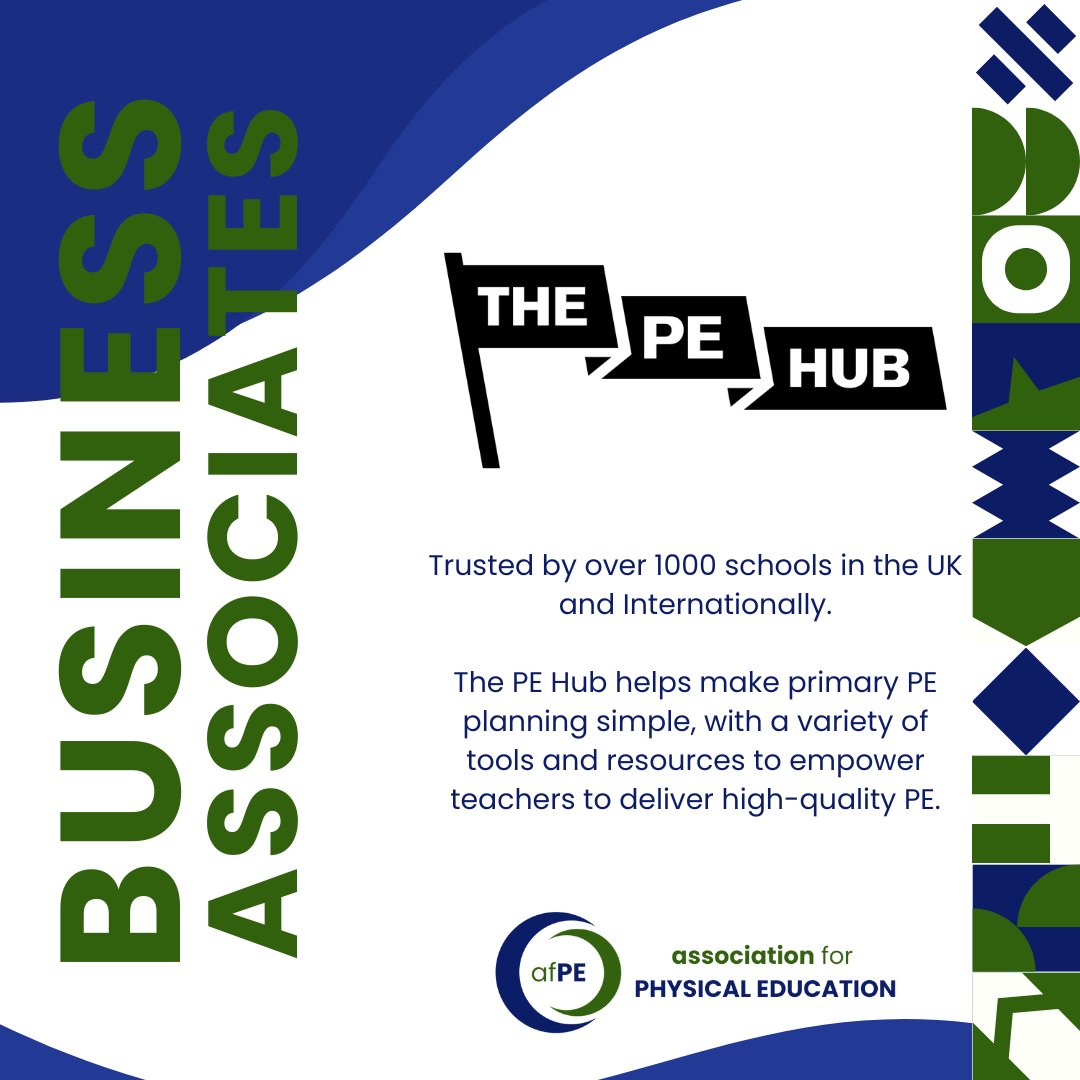 Business Associate Spotlight🔦 with
<a href="/ThePEhub/">ThePEhub</a> 

The PE Hub offer a broad range of tools and resources to help map your PE curriculum, assess pupils and track attainment progress, as well as much more.

To find out more, you can visit their page below👇

🔗thepehub.co.uk