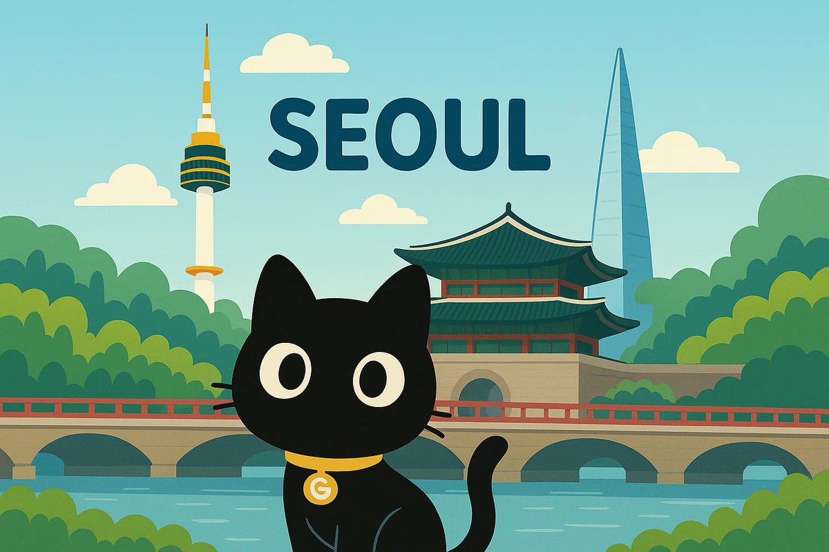 Gimo_Fi's tweet image. 😼✈️ Gimo’s packing  bags—next stop: Seoul!
Catch us at @kbwofficial, purring alongside our friends at @0G_labs 🐾
Or bump into us at side events around the city 🌆✨
Want more details (and some cute cat-themed goodies)? 🎁🐱
👉 Come say hi in our community:…