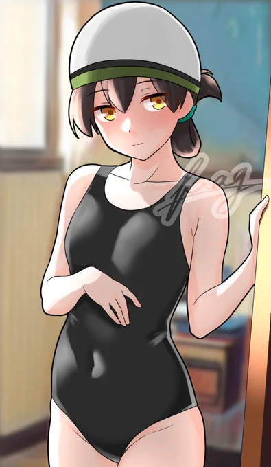 #大鷹進水日 #艦これ 大鷹進水日なので水着な大鷹再掲(◜ᴗ◝ )