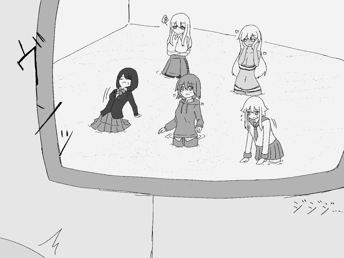 dea_shuu's tweet photo. 【特殊性癖】
よその子お借りして砂の間(残機制)な漫画を描きました。ハードモードな感じ。
1問間違える度に残機が減っていくぞ。クイズに正解して脱出を目指そう！(1/6)
#クイックサンドの日 https://t.co/joeyY9TyVh