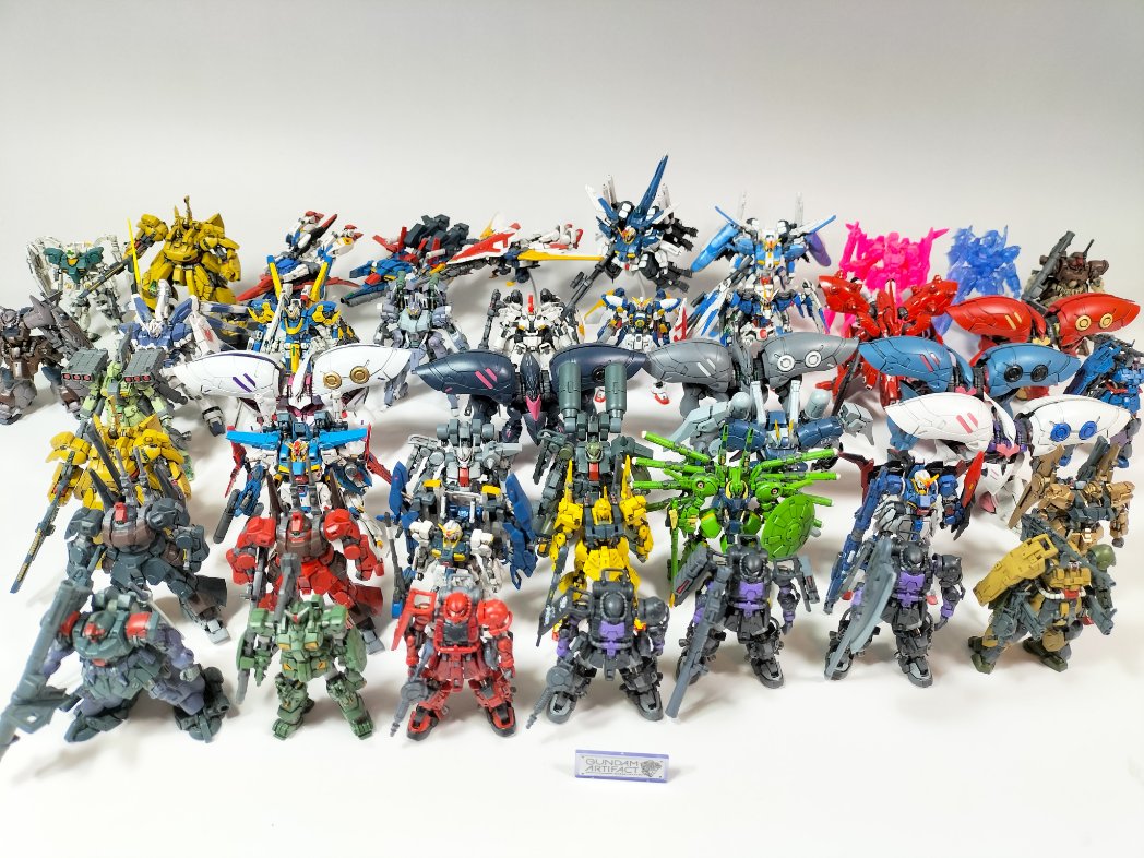 hidekai303's tweet image. ア―ティファクトが続く様で良かった
対象を一作品に絞るとは思い切ったなぁと
画像は現在の全保持分

#プラモデル
#ガンダムアーティファクト