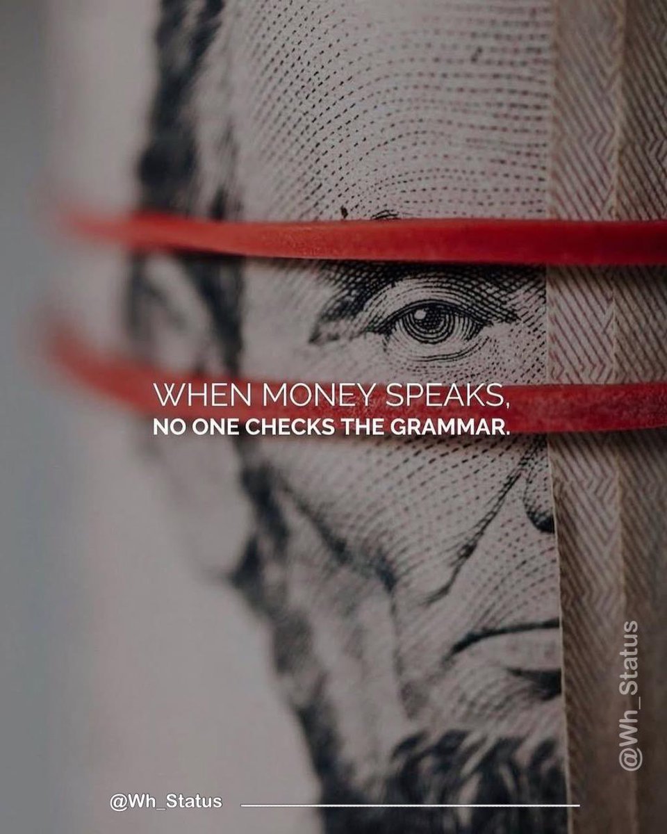 Wh_Status's tweet image. .
عندما يتحدث المال ، لا أحد يتحقق من القواعد .!.
#حالات_واتساب