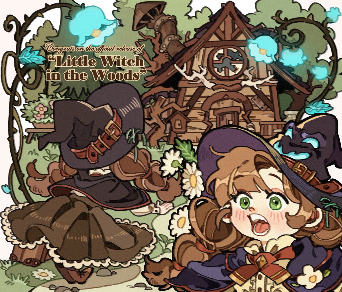 SunnySideUp_DEV's tweet image. Our final celebration illustration for the launch of Little Witch in the Woods! ✨🌙

Drawn by @WHERE_HAO , an artist our team truly loves.
Thank you for all the warm support. 💜

#littlewitchinthewoods