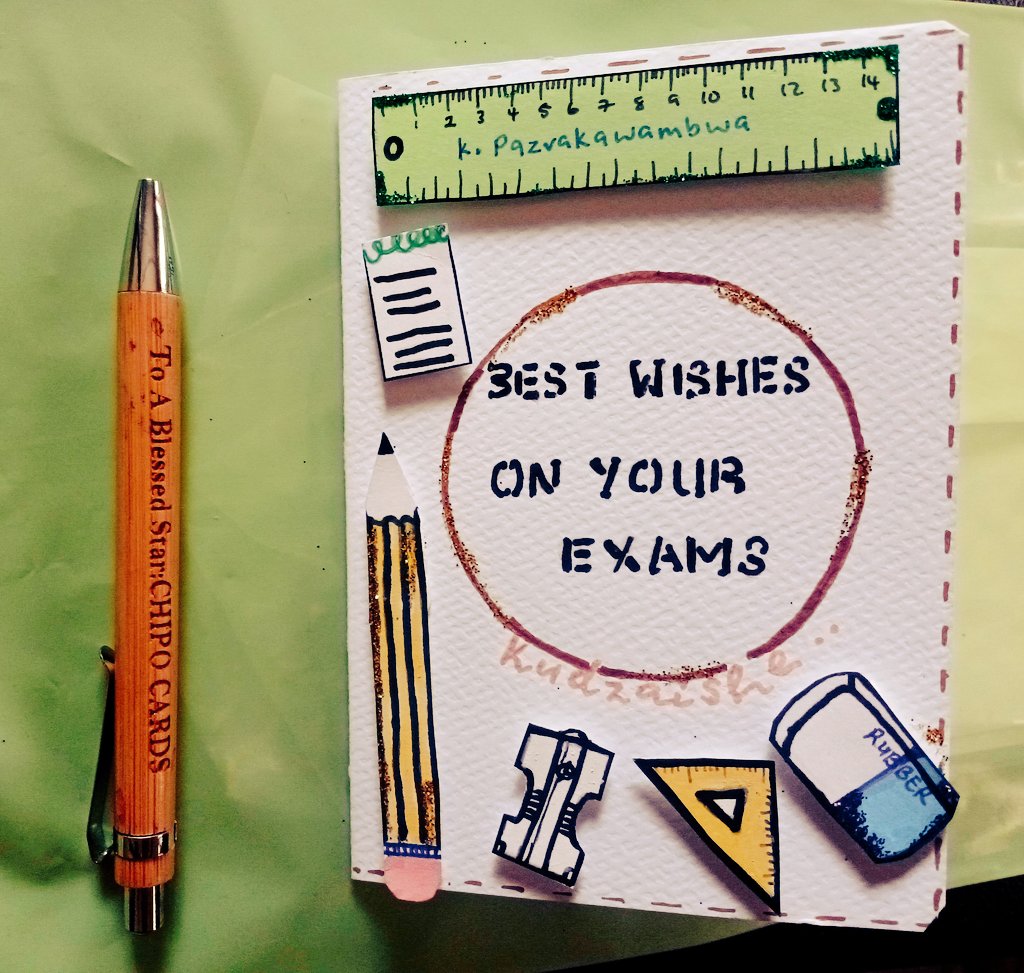 chipocards's tweet image. Best wishes to all the grade 7s writing their final exams this coming week in Zimbabwe.. 

#handmade #exams #finals