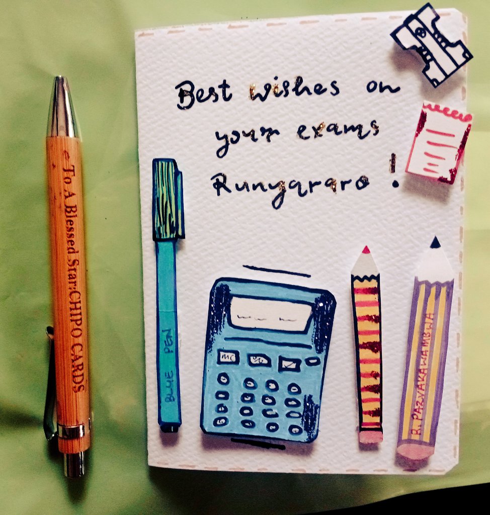 chipocards's tweet image. Best wishes to all the grade 7s writing their final exams this coming week in Zimbabwe.. 

#handmade #exams #finals