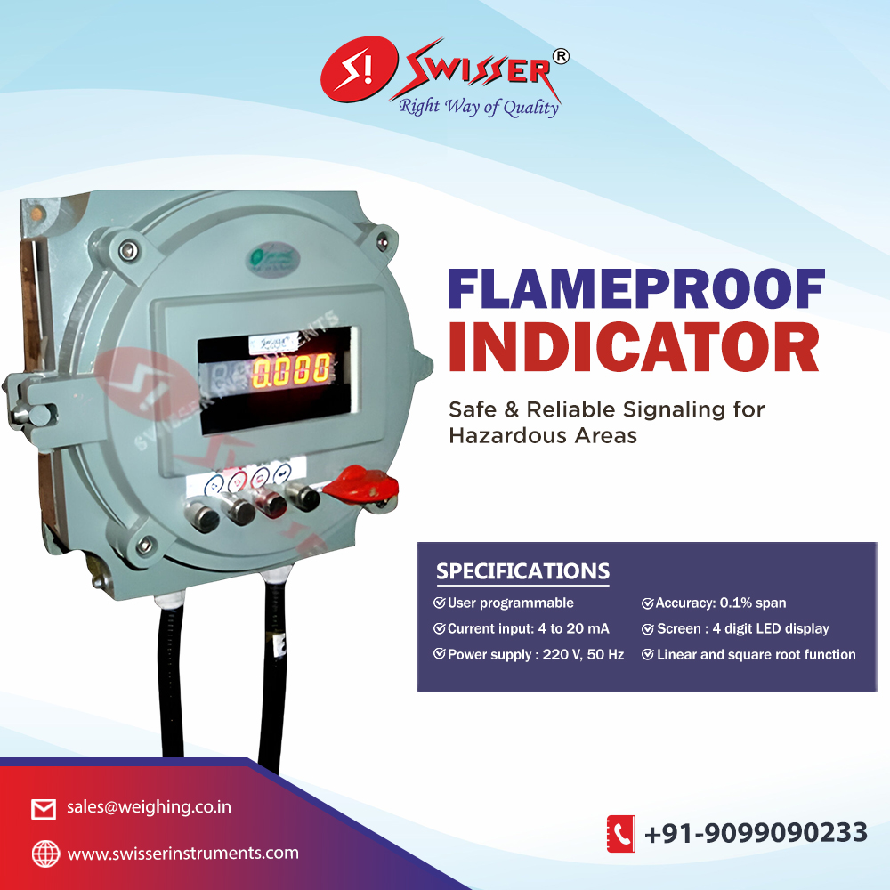 SwisserInstrum2's tweet image. Ensure safety with Swisser Instruments&apos; #flameproofindicators, designed for hazardous environments with high durability, accuracy, and certified protection.
swisserinstruments.com/flameproof-ind…

#WeighingSolutions #weighingscale #weighingmachine #suppliers #manufactures