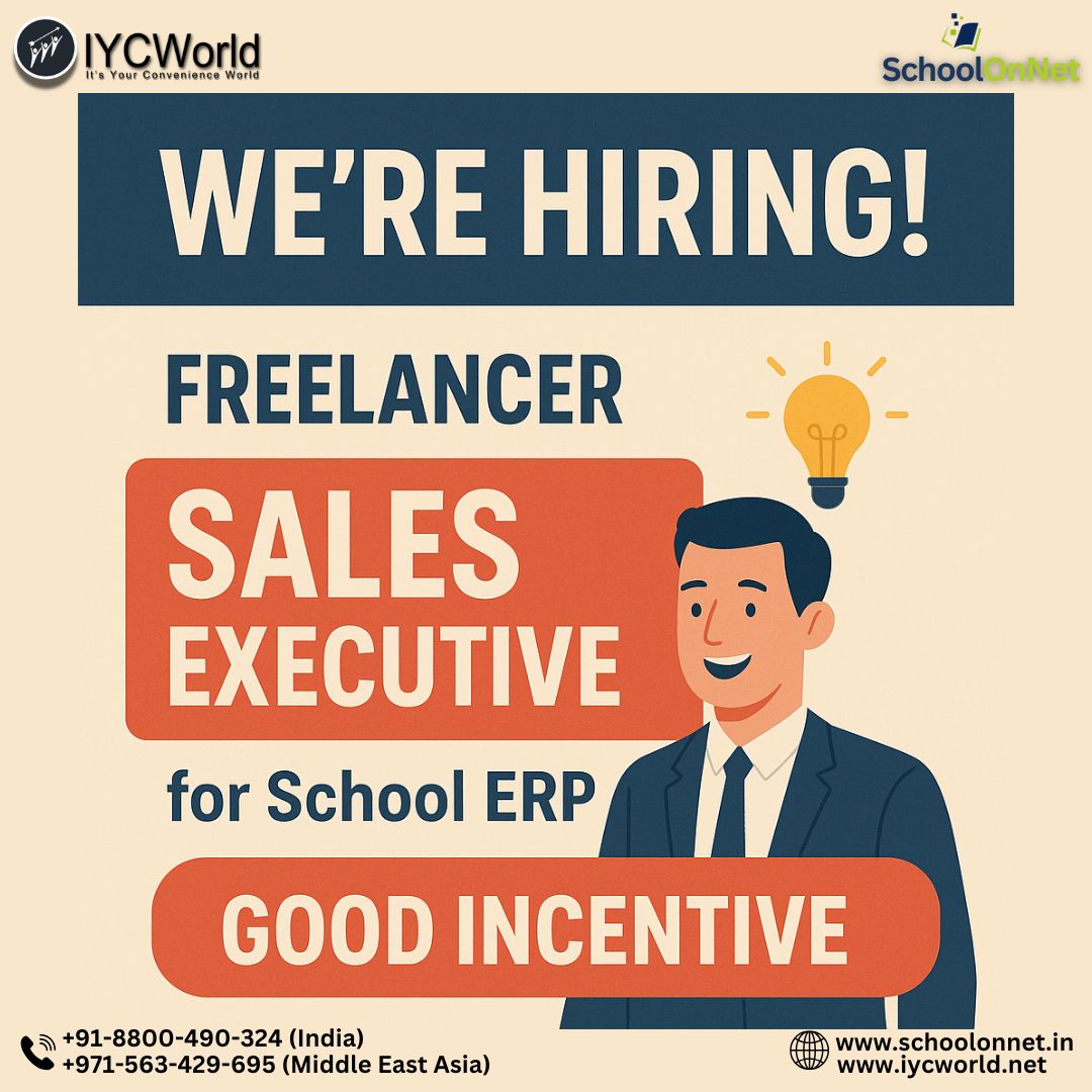 schoolonnet's tweet photo. 🚀 𝐉𝐨𝐢𝐧 𝐮𝐬 as a 𝐹𝑟𝑒𝑒𝑙𝑎𝑛𝑐𝑒 𝑆𝑎𝑙𝑒𝑠 𝐸𝑥𝑒𝑐𝑢𝑡𝑖𝑣𝑒!
Be the face of innovation in School ERP solutions.
💼 Flexible work | 💰 Great incentives | 🌍 Global exposure

#WeAreHiring #SalesExecutive #SchoolERP #EdTechJobs #CareerOpportunity #IYCWorld #SchoolOnNet https://t.co/SQS7QWJJIr