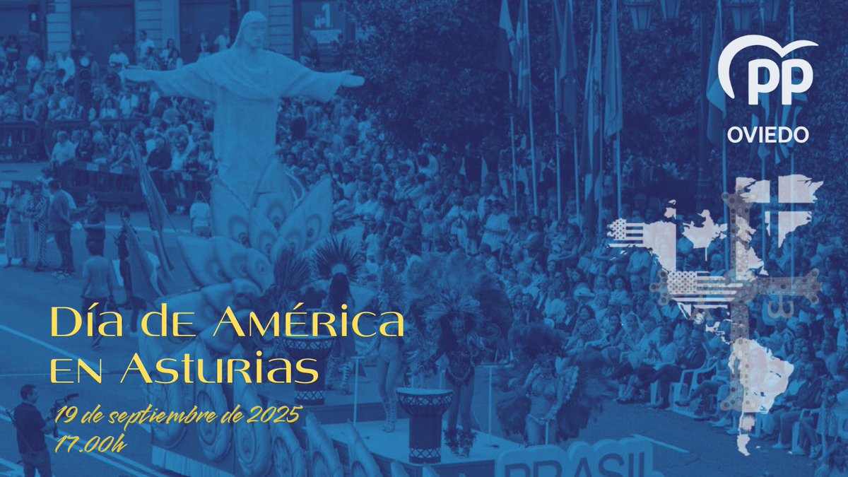 ¡Oviedo vibrará con el 73º Desfile del Día de América en Asturias! 

Un homenaje emotivo a nuestros emigrantes y al lazo eterno con Iberoamérica. 

Todo listo para que las carrozas llenen nuestras calles de color y alegría a partir de las 17h. 🪇🎭

#DíaDeAmérica
#SanMateo2025