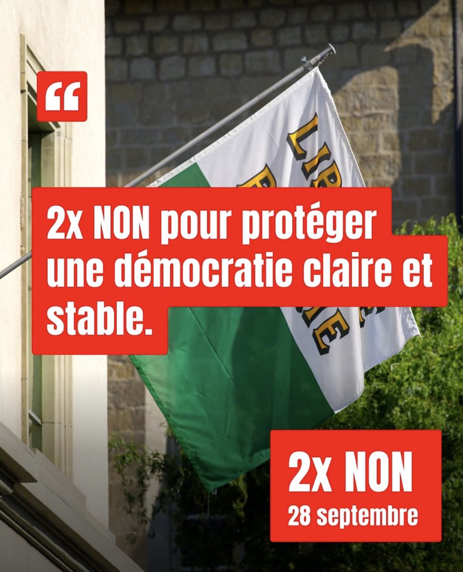 2 x NON au bricolage du droit de vote!