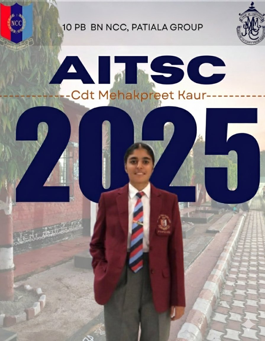 10PB_BN_NCC's tweet image. Congratulations to Cadet Mehakpreet Kaur of 10 PB BN NCC, Patiala, for winning a silver medal in shooting at AITSC Delhi! A true display of talent, focus, and determination.
#NCC #AITSC #10PBBN #ShootingStar
@HQ_DG_NCC @CPhhp