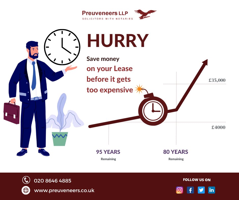 🏢🔑 Thinking about a lease extension? Preuveneers Solicitors are here to guide you every step of the way! 

With our expertise, we make the process smooth and hassle-free. Contact us today to secure your property's future. 

📞 Call us now 02086464885or 
visit our website