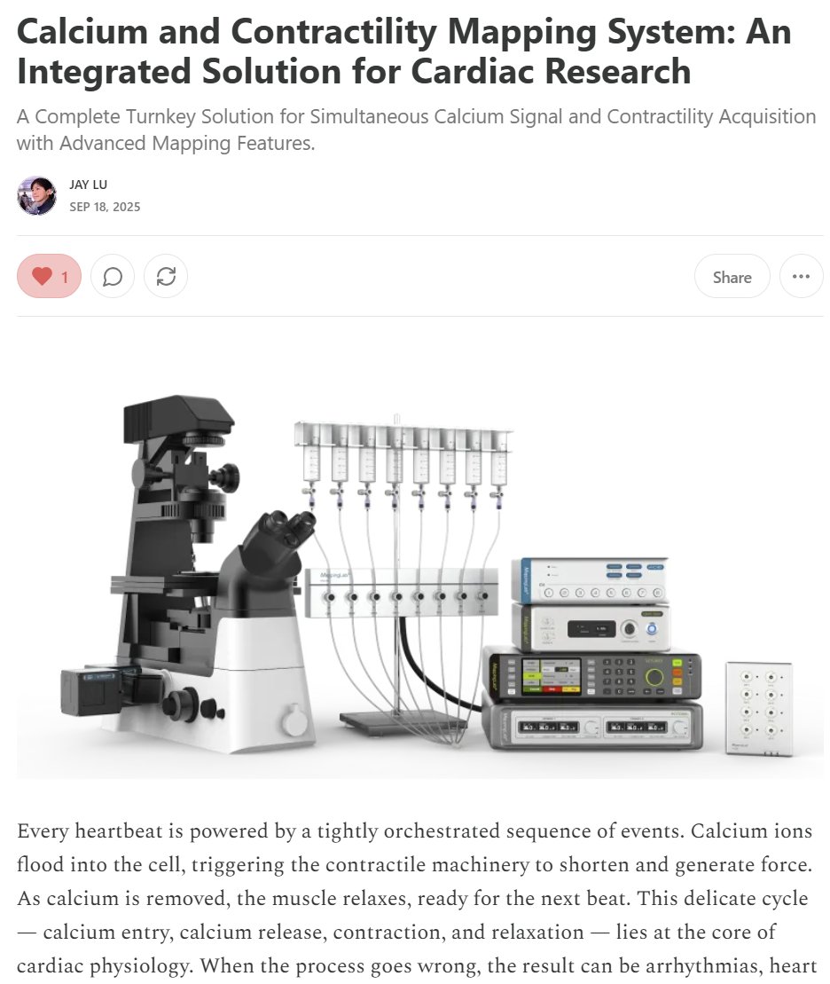jayjay_lu's tweet image. Calcium and Contractility Mapping System: An Integrated Solution for Cardiac Research
open.substack.com/pub/jayjaylu/p…
#Cardiology #cardiomyocytes #ipsc #mapping #calciumimaging #opticalmapping