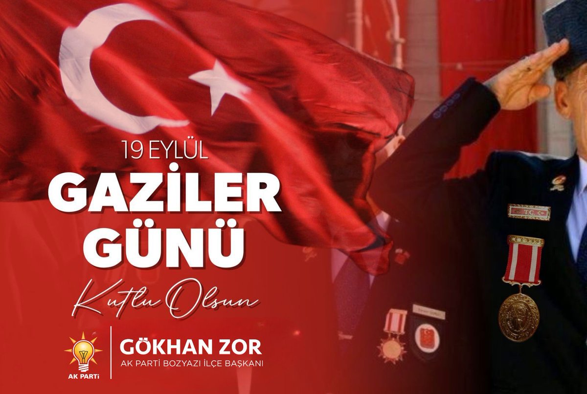 🇹🇷 Aziz vatanın bölünmez bütünlüğü, milletimizin huzuru ve güvenliği için canlarını ortaya koyan gazilerimizin Gaziler Günü'nü kutluyor, başta Gazi Mustafa Kemal Atatürk olmak üzere, tüm kahraman şehitlerimizi rahmet, gazilerimizi  minnetle yad ediyorum. 

#gazilergünü