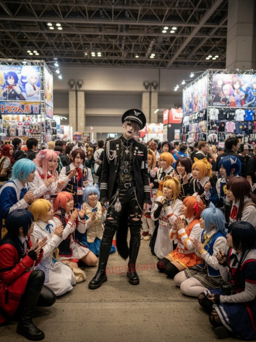 いつもプロンプト
ˊᗜˋ)ありがとうございます🎶
妄想モテモテにしてみました