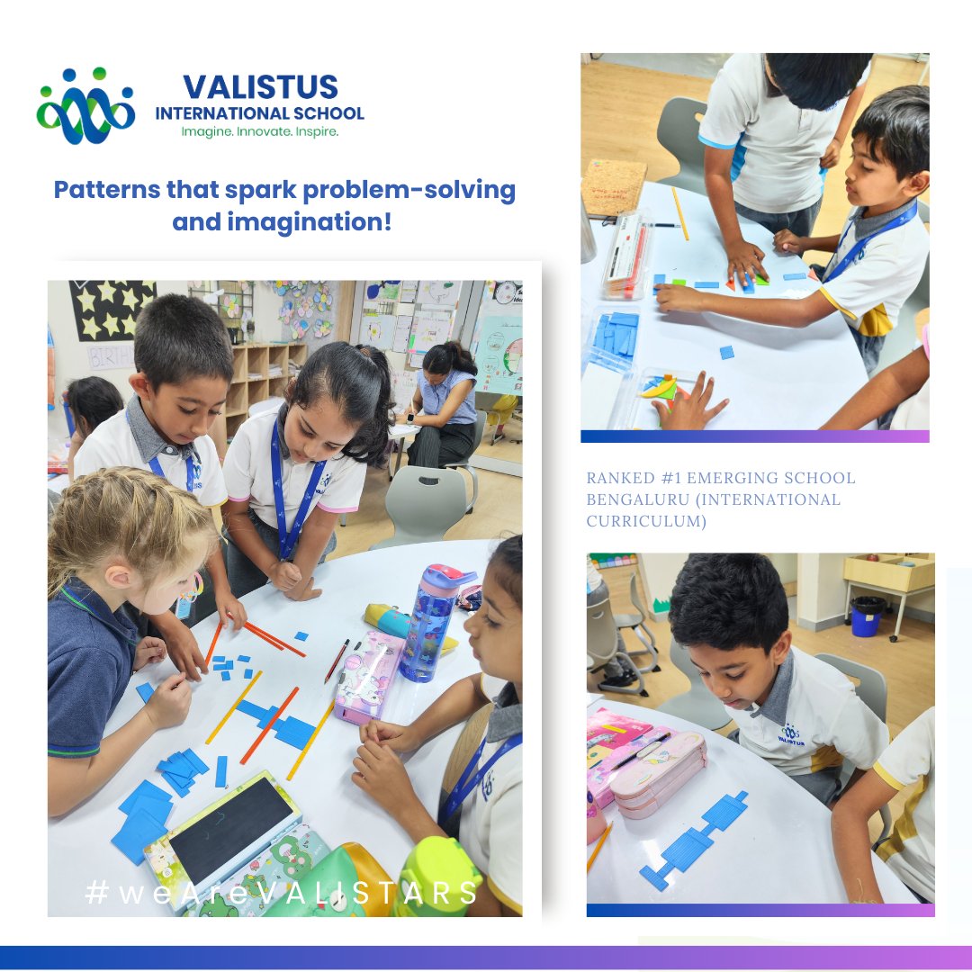 valistusschool's tweet image. Year 2 learners explored patterns with shapes &amp;amp; colors—blending creativity with logical reasoning, observation &amp;amp; problem-solving. 
This hands-on activity built a strong foundation for future math learning! 
#LearningPatterns #DesignThinking