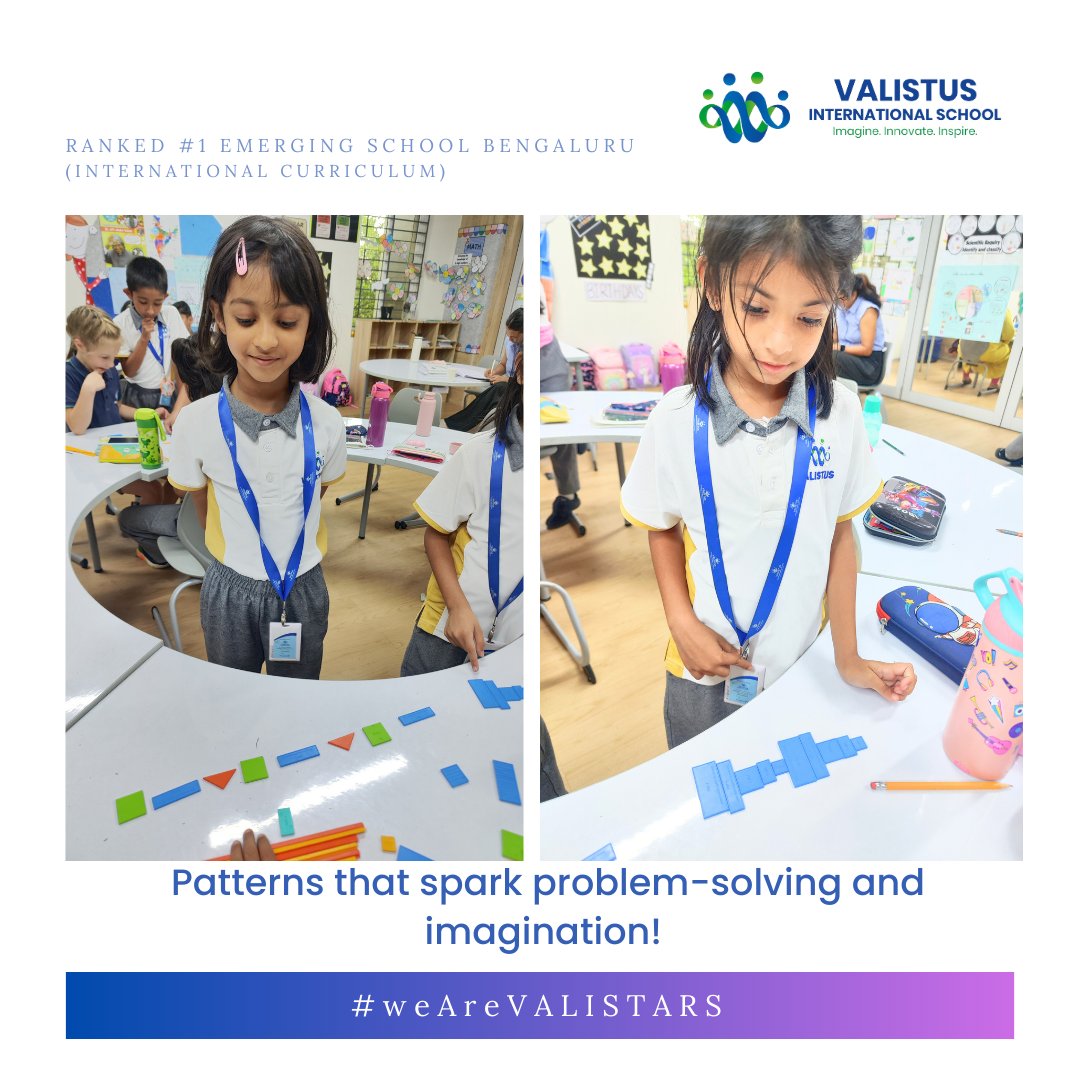 valistusschool's tweet image. Year 2 learners explored patterns with shapes &amp;amp; colors—blending creativity with logical reasoning, observation &amp;amp; problem-solving. 
This hands-on activity built a strong foundation for future math learning! 
#LearningPatterns #DesignThinking