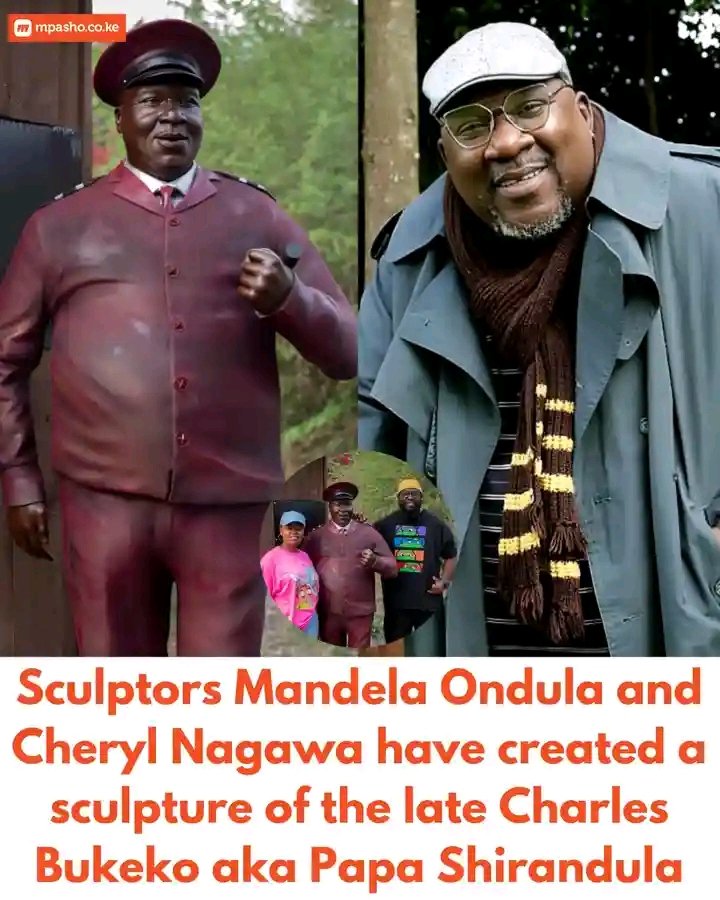 Sculptors Mandela Ondula and Cheryl Nagawa have created a sculpture of the late celebrated actor Charles Bukeko, popularly known as Papa Shirandula.