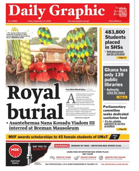 EOpinari's tweet photo. The Headlines...19th September 2025
DISCLAIMER FOR ALL OUR SOCIAL MEDIA HANDLES

#ElsieOpinari uploads the newspaper headlines as an innocent disseminator of information. https://t.co/TtOBafX94o