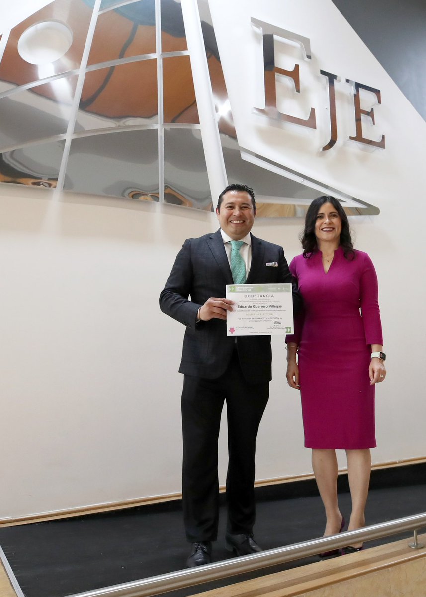 Hoy, tuvimos el honor de recibir en la Escuela Judicial Electoral <a href="/TEPJF_EJE/">Escuela Judicial Electoral</a> al Mtro. Eduardo Guerrero Villegas, titular de la Unidad de Asuntos Jurídicos de la Secretaría de Ciencia, Humanidades, Tecnología e Innovación <a href="/Secihti_Mx/">Secretaría de Ciencia</a>