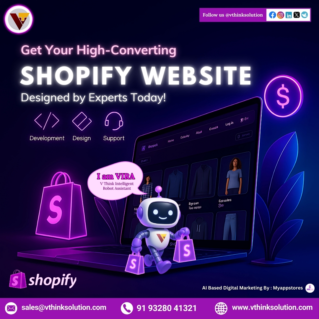 vthinksolution's tweet image. Build your high-converting Shopify Website with V Think Solution!
Custom design | AI-powered tech | 24/7 support

Say Hi to :  +91 93280 41321
🌐 vthinksolution.com

#vthinksolution #shopify #shopifywebsite #websitedevelopment #ai #aidevelopment #website