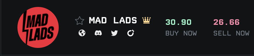 BulgarianDegen's tweet photo. Mad Lads again above 30SOL. 

@MadLads on TOP https://t.co/KvyHSJGZOp