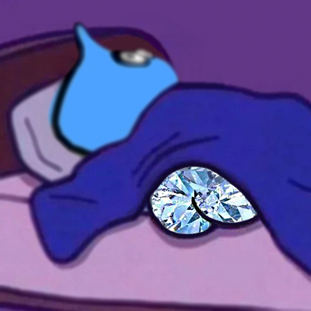 Sleeping peacefully… because Diamond Hands never fold. 💎😴