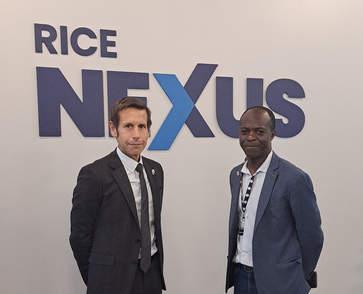 My first "space tour" in Houston 🇺🇲🚀 starting at <a href="/RiceUniversity/">Rice University</a> where President John F. Kennedy declared in 1962 "we choose to go to the moon". Inspiring discussion with David Alexander, director of <a href="/RiceSpace/">Rice Space Institute</a> Institute which hosts our great 🇫🇷 expert from <a href="/CNES/">CNES</a> Hugues Mbezal.