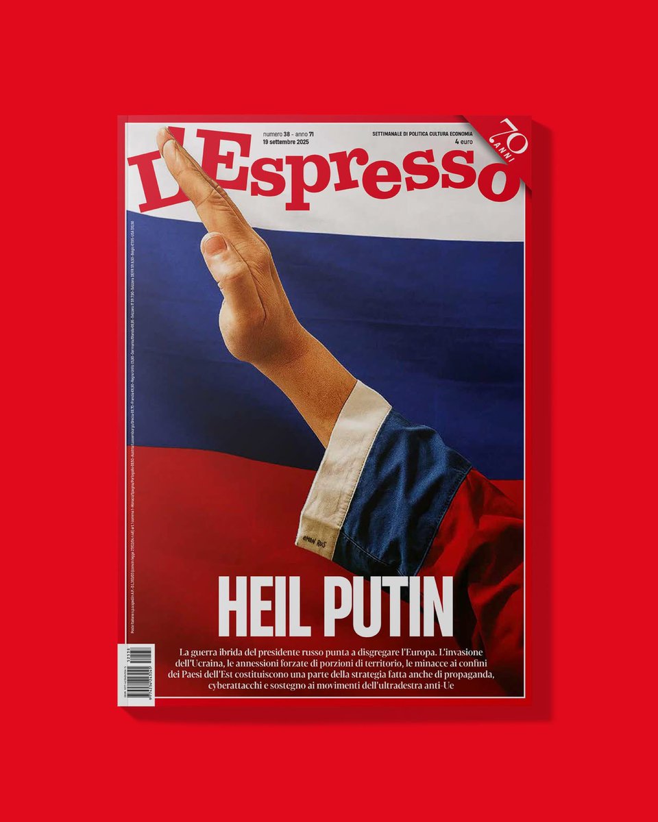 Una copertina bellissima e veritiera. Bravi quelli de <a href="/espressonline/">L'Espresso</a> 
Quello russo è il regime che più si avvicina al nazifascismo, e non per la somiglianza di alcuni simboli, ma per le azioni concrete che attua e che compivano i regimi criminali del passato.