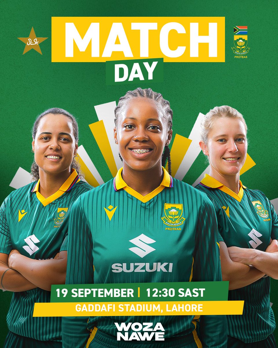 After a commanding display in the series opener, our Proteas Women are primed to tighten their grip in the second ODI and go for the series win. 💪🇿🇦 

Catch every moment of the action live on SuperSport! 📺 

#AlwaysRising #WozaNawe