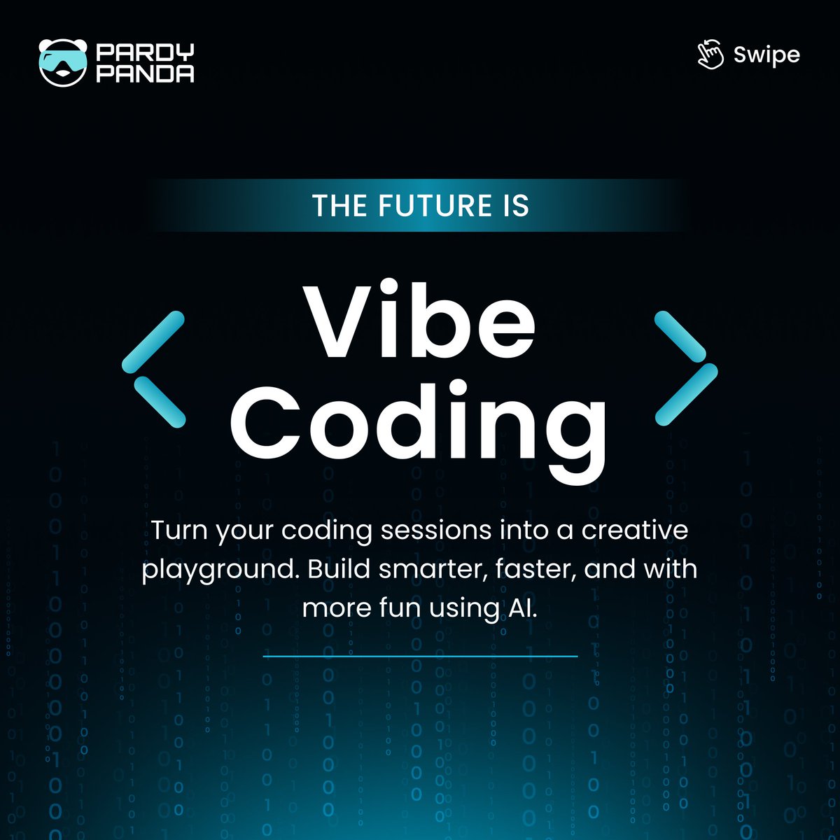 PardyPanda's tweet photo. Build smarter, not harder! 🚀
With Vibe Coding, AI lets you build software with less code ✨
Turn your ideas into apps in minutes, not weeks.
.
.
#VibeCoding #AIHighlight #Pardypanda #LessCodeMoreImpact #AppDevelopment #BuildWithAI #TechInnovation #PardyPandaStudios https://t.co/zu9eOmtT80