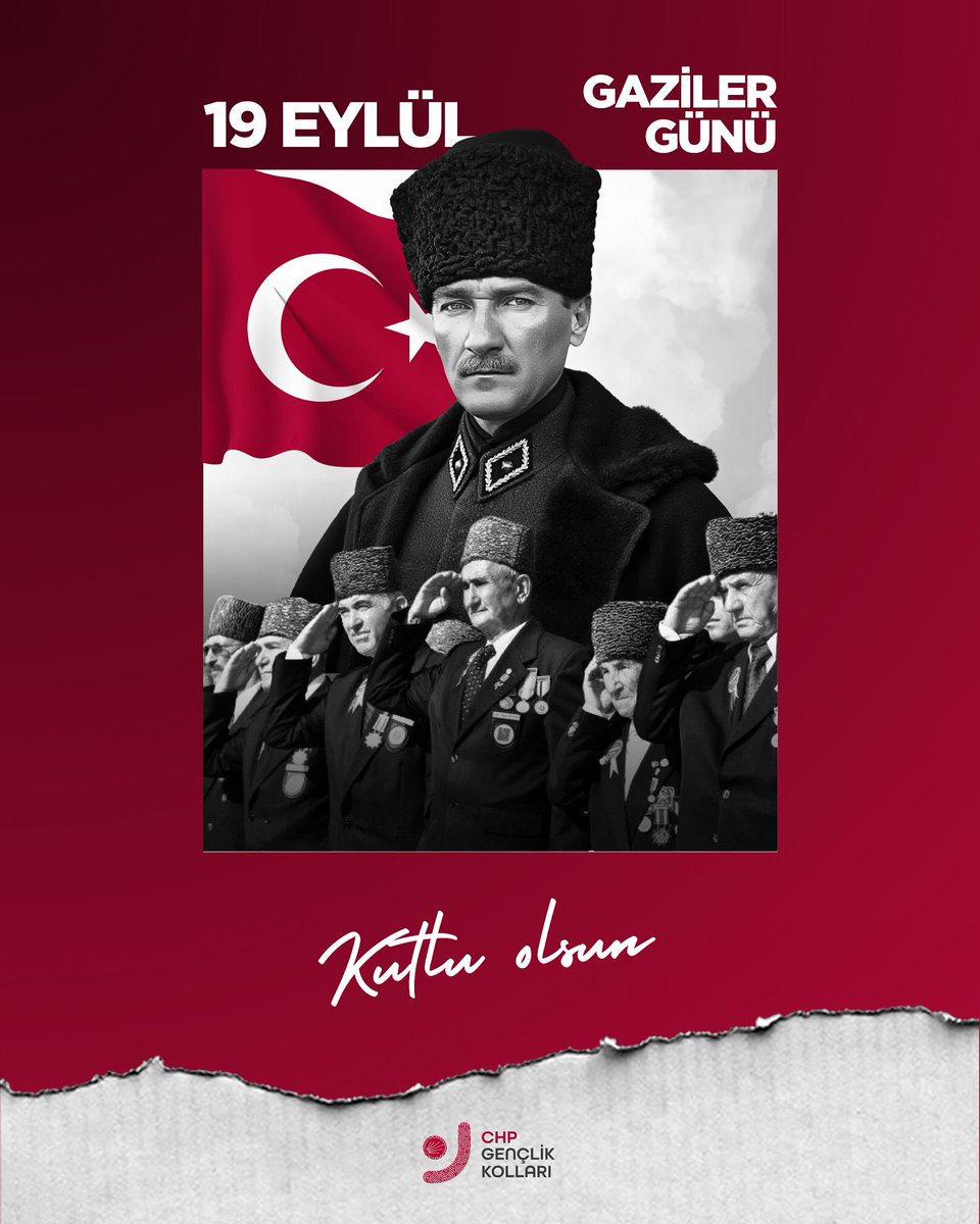19 Eylül #GazilerGünü’nde, Gazi Mustafa Kemal Atatürk başta olmak üzere tüm kahraman gazilerimizi minnet, şükran ve saygıyla anıyoruz.