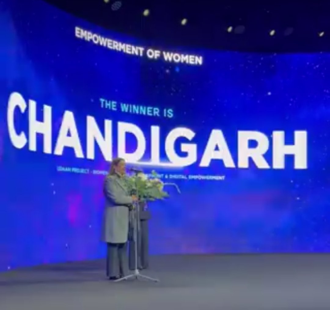 manthriji's tweet image. Congratulations &amp;amp; Best Wishes to Mayor of Chandigarh @hkbabla Ji for receiving the #BRICS Urban Innovation Award for Women Empowerment at the prestigious BRICS Urban Future Forum in Moscow, representing  #Chandigarh. This awad is a recognition of Women in Public life.