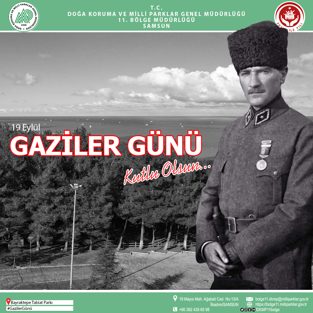 Gazi Mustafa Kemal ATATÜRK ve silah arkadaşları başta olmak üzere hem vatan toprağı hem de üzerinde yaşayan yurttaşlar için gösterdikleri kahramanlıklardan dolayı tüm şehit ve gazilerimize şükranlarımızı sunar, #19EylülGazilerGünü'nü kutlarız.