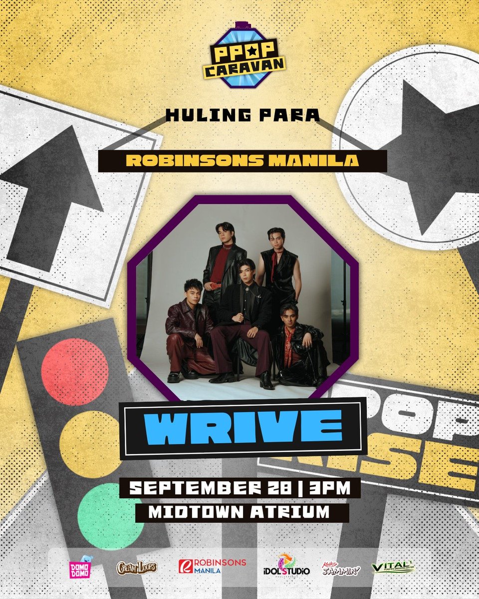 Touchdown, Robinsons Manila! 🛬

Catch WRIVE's appearance at PPOP Caravan 2025 this September 28, 3PM at the Midtown Atrium.

Want to have a photo op with WRIVE? Get your tickets here: forms.gle/LQ4TJuDEUg4Pe7…

#WRIVE <a href="/wriveph/">WRIVE PH</a> 
#PPOPCaravan