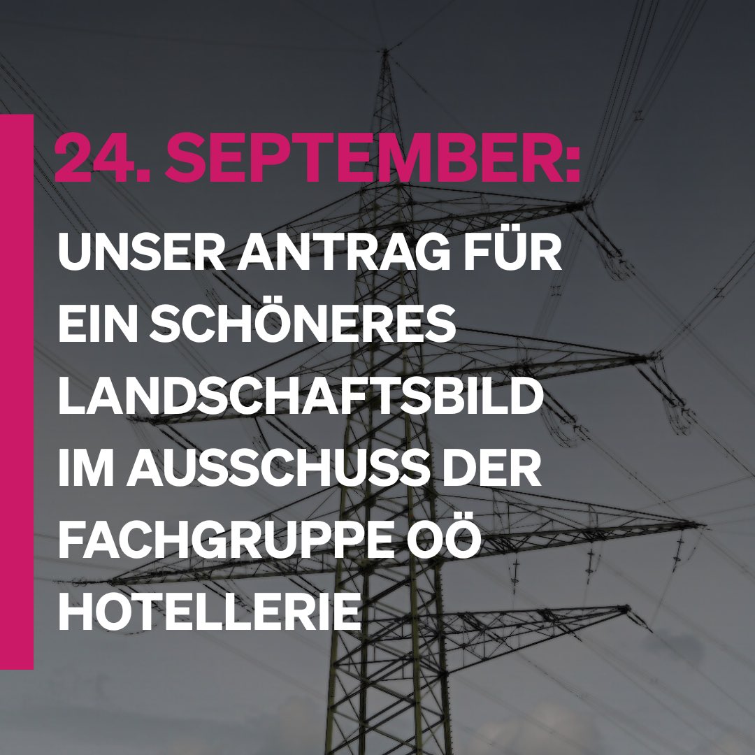 Am 24. September wird unser Antrag für ein schöneres Landschaftsbild im Ausschuss der Fachgruppe OÖ Hotellerie behandelt.
Damit bringen wir das Erdkabelprojekt im Mühlviertel einen Schritt weiter. Ein Anliegen, das ich gemeinsam mit der IG Landschaftsschutz seit Jahren verfolge.