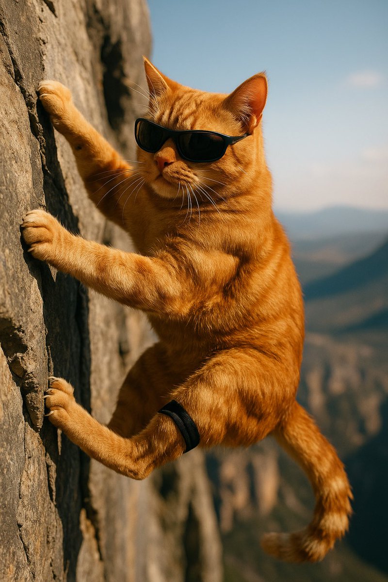 Taking a breather before the next ascent 😸