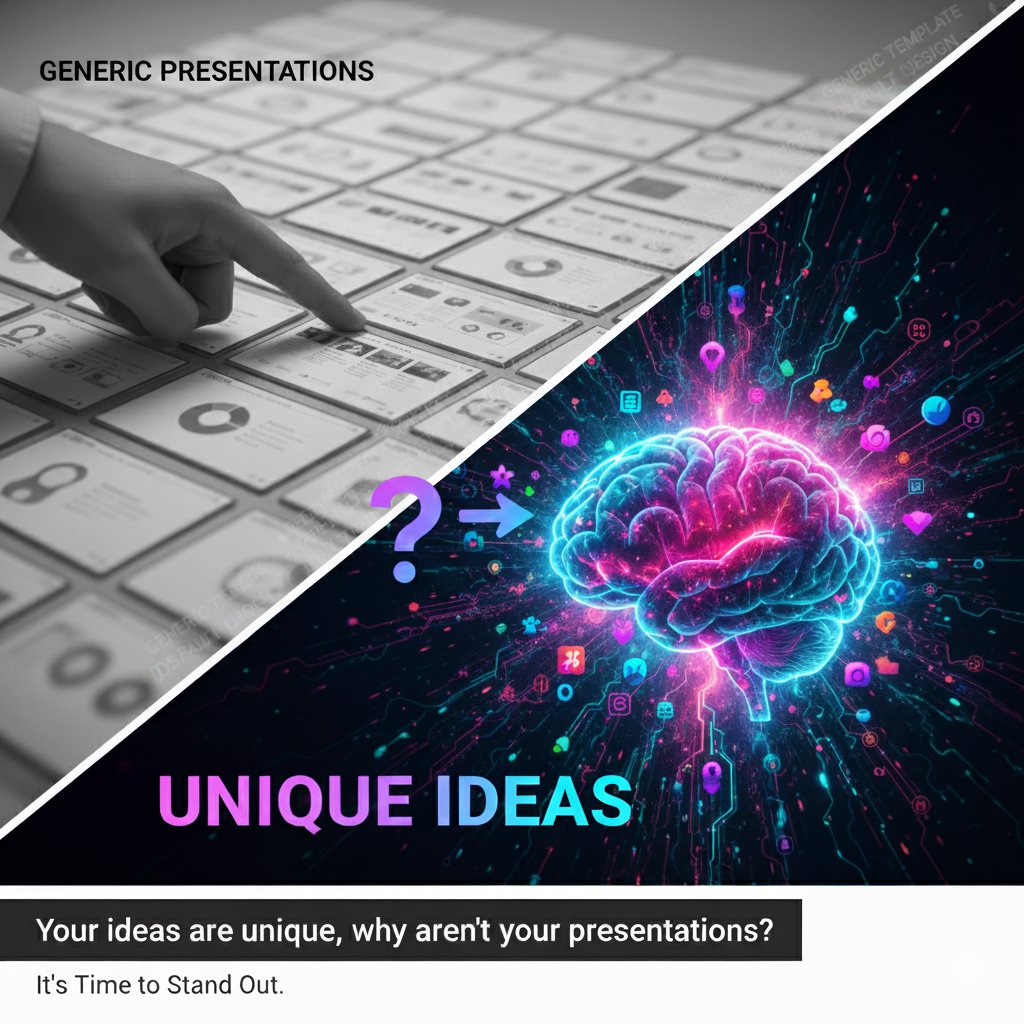 okkssssss's tweet photo. You've got game-changing ideas. 💡 But if your presentations look just like everyone else's, how will your unique vision truly shine?

In a world of generic slides, standing out is no longer a luxury – it's a necessity. Your distinct perspective deserves a platform that's equally unique, not another cookie-cutter template.

"Your ideas are unique, why aren't your presentations?"

Elevate your impact. Let your presentations truly reflect you and the power of your message. It's time to break free from the ordinary. 

#UniquePresentations #PersonalBranding #StandOut #IdeasThatMatter