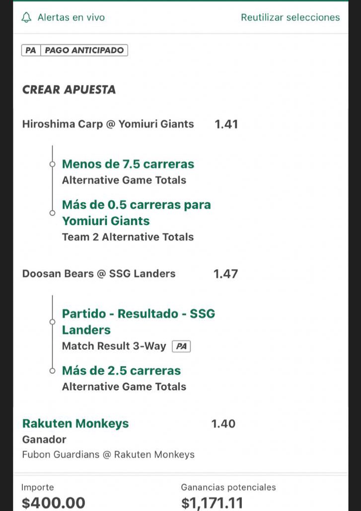 sdelmomio's tweet image. Nuestro primer parlay para hacer bank en esta cuenta🫡 💵💸