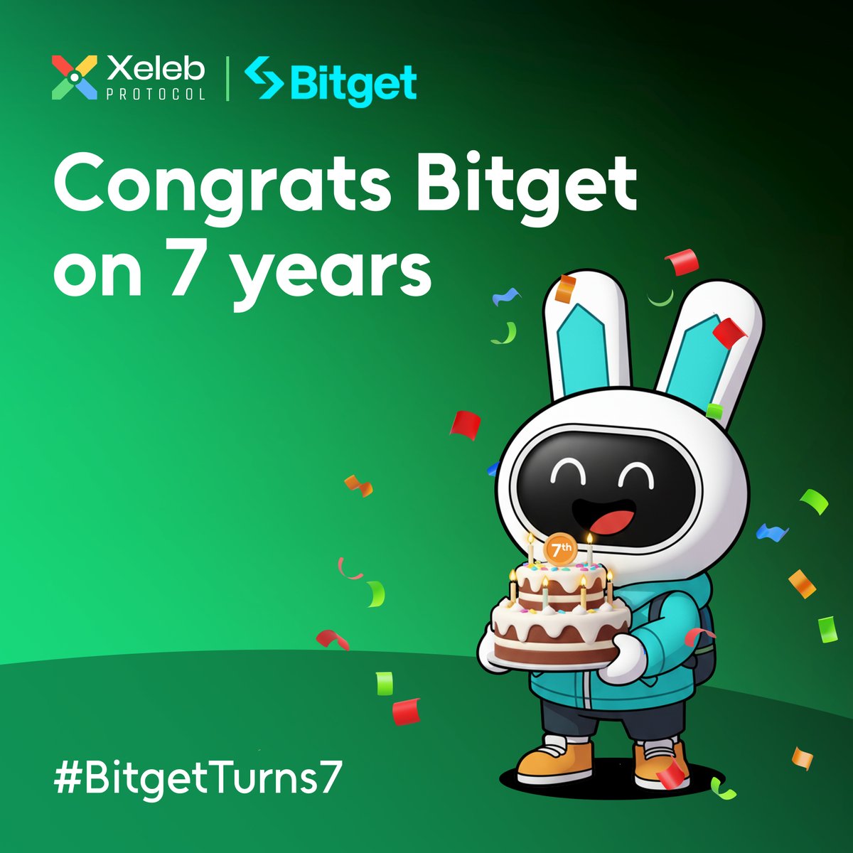xelebofficial's tweet image. Celebrating Bitget’s 7th anniversary, congratulations @bitgetglobal !

Here’s to more milestones, growth, and building the future together 🚀
#BitgetTurns7 #XelebProtocol
